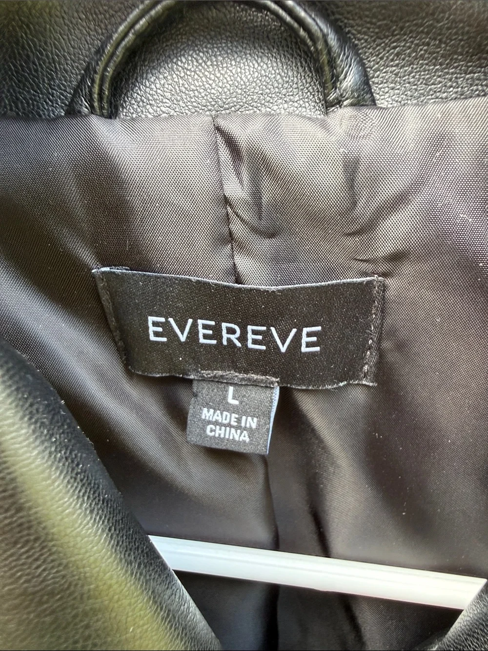 Evereve | Faux Leather Biker Moto Vest size Large Black